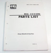 Multiquip MQ DCA220SSVU AC Generator Parts Manual Book Catalog DC-220SSVU