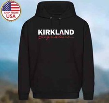 Kirkland Signature Men's Black Hoodie Sweatshirt Size S to 3XL.webp