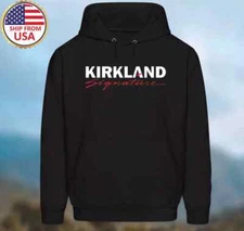 Kirkland Signature Men's Black Hoodie Sweatshirt Size S to 3XL.webp