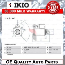 Fits Trafic Megane Scenic Laguna Vivaro Vitara Primastar Starter Motor Ikio #1