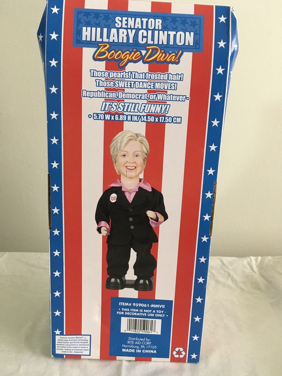Vintage Animated Senator Hillary Clinton Boogie Diva Singing Doll New In Box