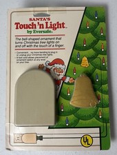 De colección NUEVO Eversafe Santa's Touch 'n Light Campana Adorno Árbol de Navidad Interruptor