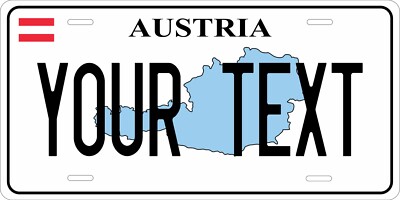 Austria Map License Plate Personalized Car Bike Motorcycle Custom Tag