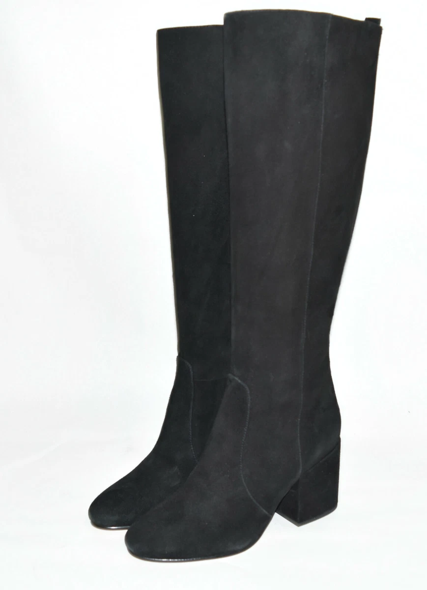 New Sam Edelman Thora Knee High Boot Black Suede Boot Size 8.5 M