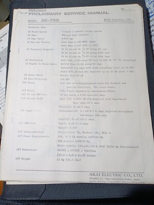 Vintage Akai Gxc-730d Auto Reverse Stereo Cassette Deck for sale