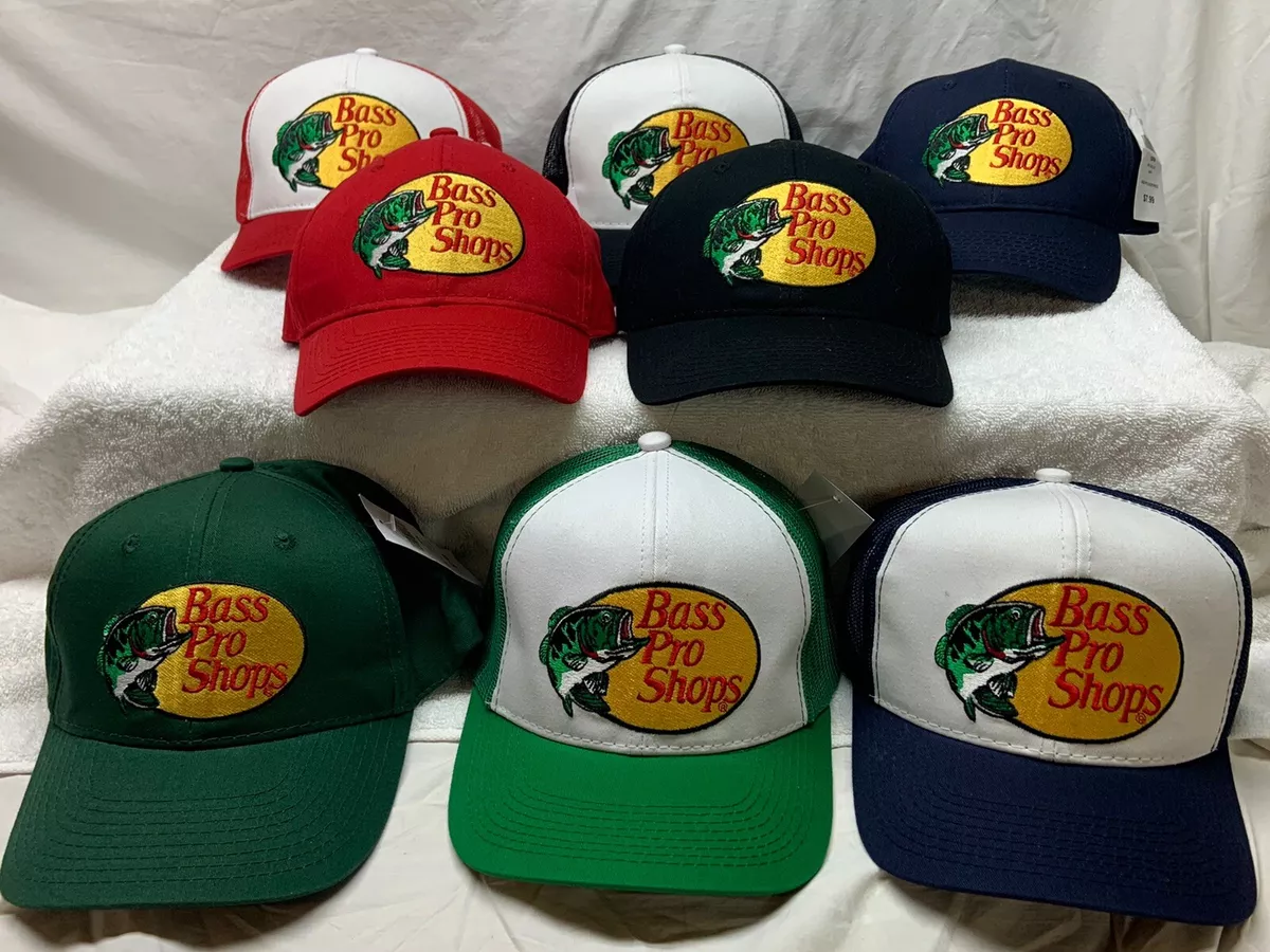 Bass Pro Shops Hat Embroidered or Silk screen Logo Mesh Fishing Trucker Cap