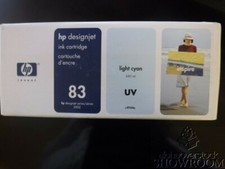New Genuine OEM HP 83 C4944A Light Cyan UV Ink Cartridge DesignJet 5000 24JUN13