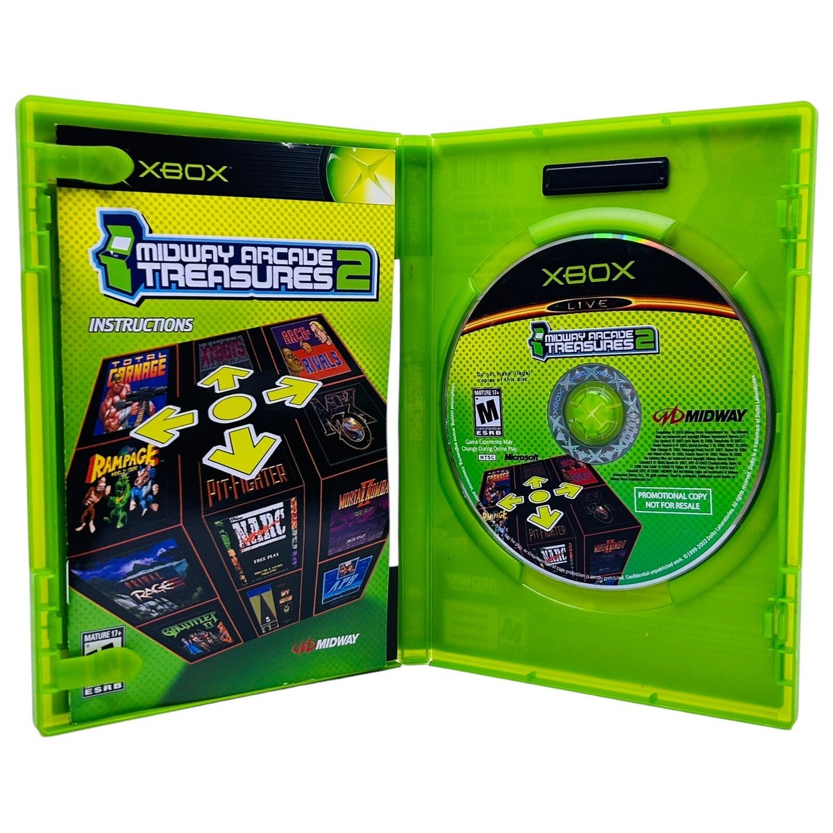 Midway Arcade Treasures 2 (Microsoft Xbox) CIB Complete Tested
