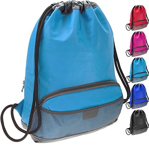 ButterFox Water Resistant Swim Gym Sports Dance Bag Drawstring Backpack Sackpack - Afbeelding 7 van 7