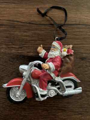 ハーレーダビッドソン サンタクロース 置物 GENUINE Harley Davidson Ornament Santa Christmas Santa Motorcycle