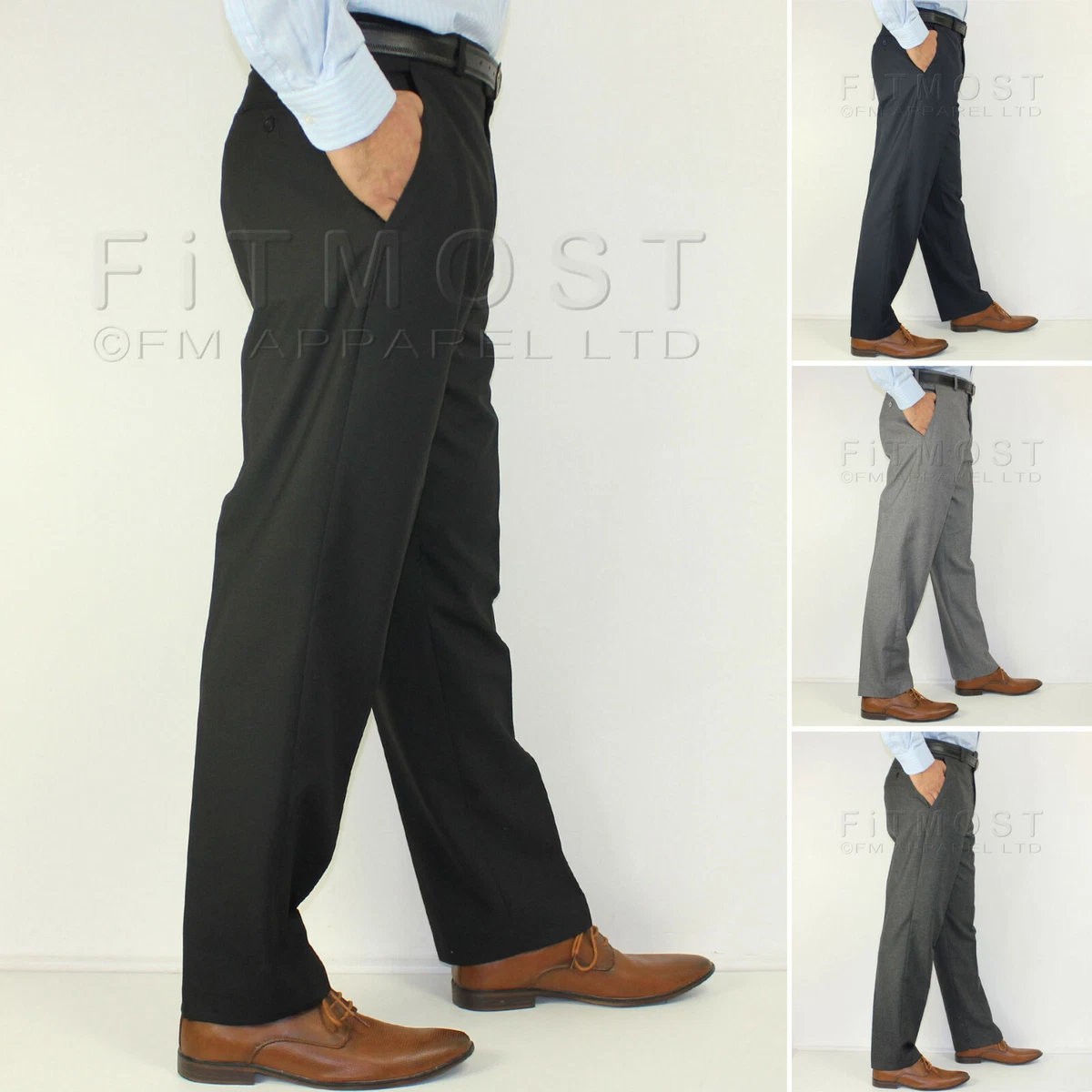 2023 Fashion Men's Business Formal Pants Pure Color Office Social Wedding  Street Dress Business Casual Pants Slim Trousers 29-36