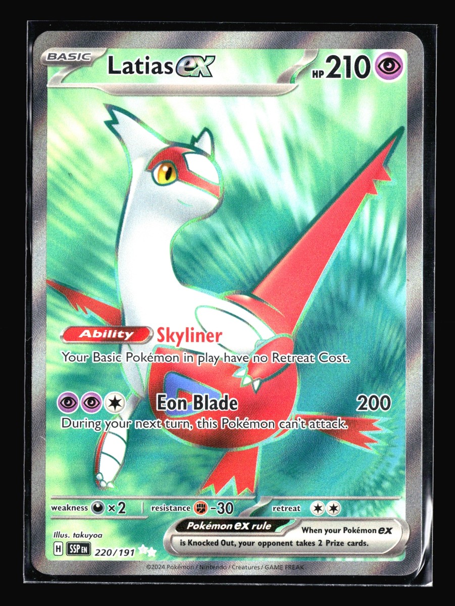 Latias Ex 2024 Surging Sparks #220/191 SSP Ultra Rare Pokemon Card