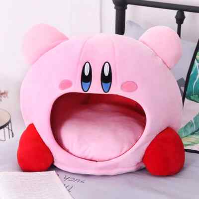 Anime Games Kirby Peripheral Plush Doll Funny Nap Pillow Soft Pet Cat Nest Kawai