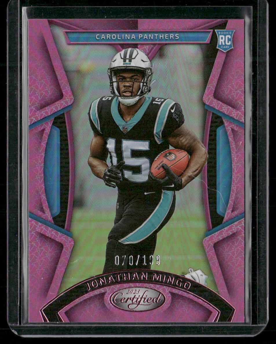 2023 Panini Certified #181 Jonathan Mingo Pink Mirror #/199