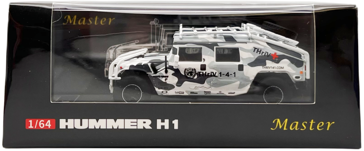 Master 1:64 Hummer H1 (Camouflage White) Diecast Model Car