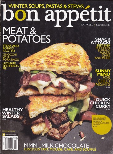 February 2010 Bon Appetit Cooking Magazine Food Cook Recipes | eBay