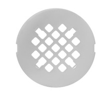 4 " Brushed Nickel Snap-in Shower Drain Cover, 4.25 OD, Solid Brass Grate