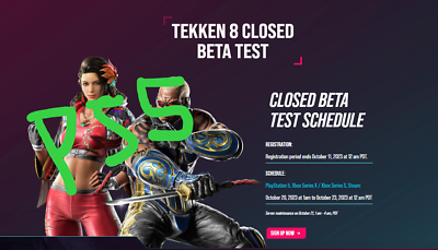 TEKKEN 8 CLOSED NETWORK UNUSED TEST CODE US PS5 for OCTOBER QUICK DELIVERY