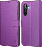 Samsung Galaxy A04S A13 5G HandyhüLle Leder KlapphüLle Standfunktion Violett