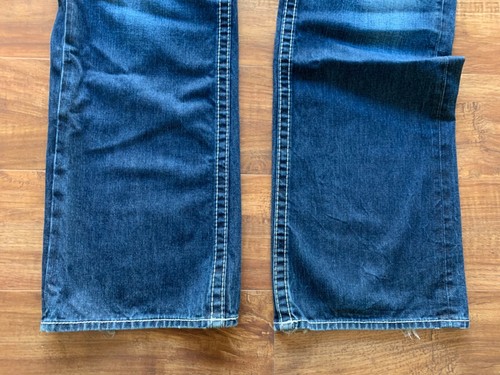 TRUE RELIGION Herren Baumwolle Straight Dunkelblau Denim Jeans Hose Unterteil Gr. 38 x 34 - Bild 8 von 20