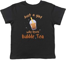 Bubble Tea T-Shirt Kids Just A Girl Who Loves Bubble Tea Children Boy Girls Gift