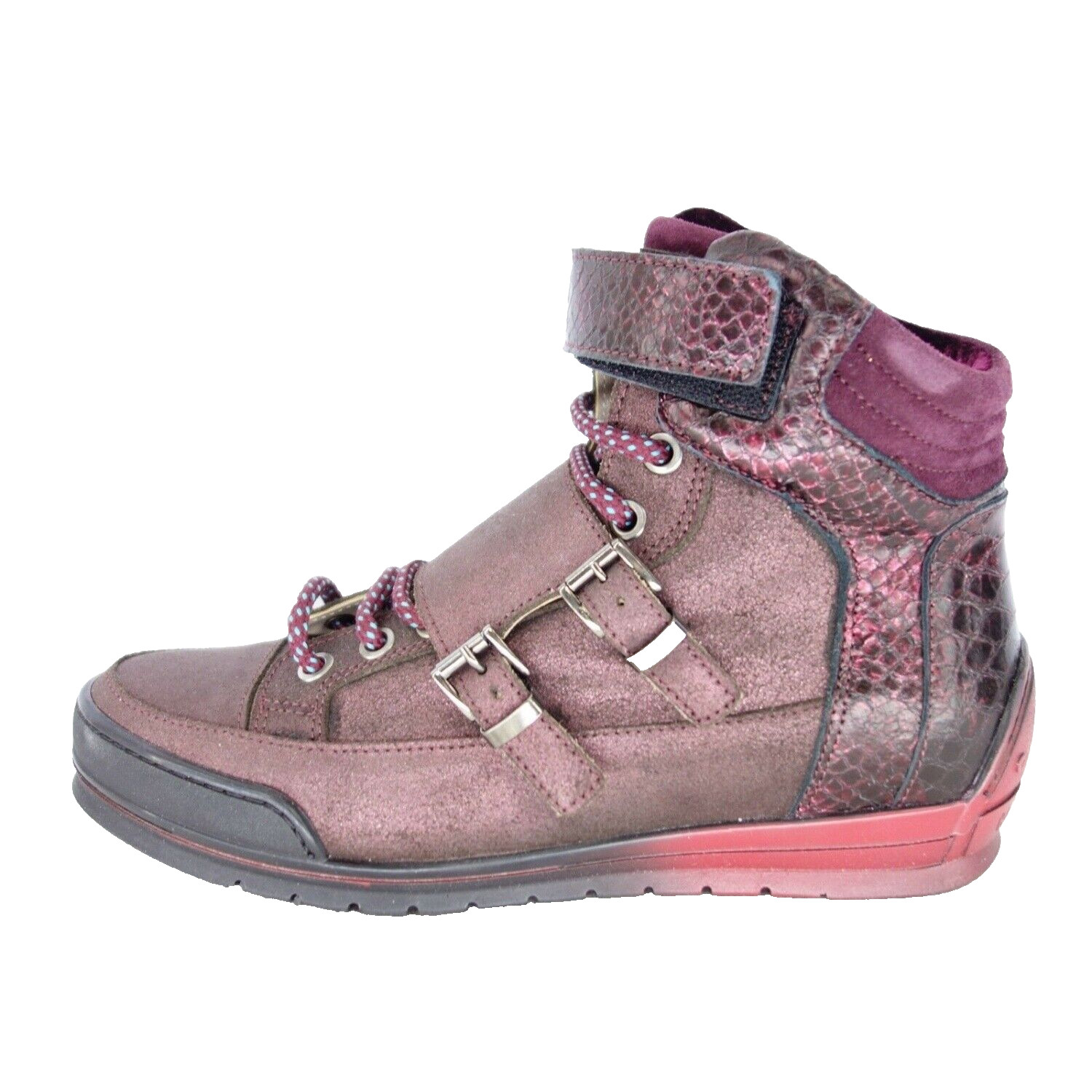 Кроссовки CANDICE COOPER Schuhe от Damen с высоким берцем Gr 36 Leder Bodeaux Sportschuh Neu