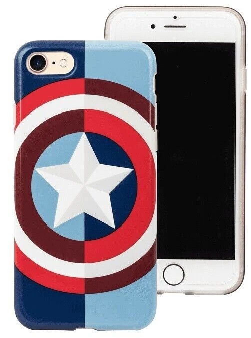 COVER CAPTAIN AMERICA IPHONE 7 / 8 HOOD CASE  MARVEL AVENGERS CUSTODIA - Immagine 2 di 3