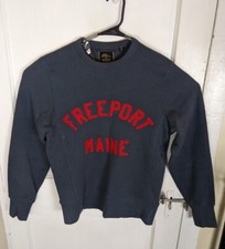 Todd Snyder X LL Bean Terry Crewneck Sewn Spellout Freeport Maine XS Gray Modern