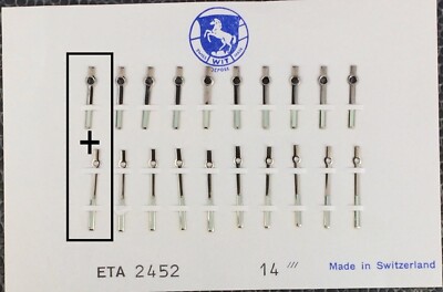 Nos New [1 Set = 2 Hands ] Eta 2452 14     90/150 Wit Nadel Hand Hour + Minute