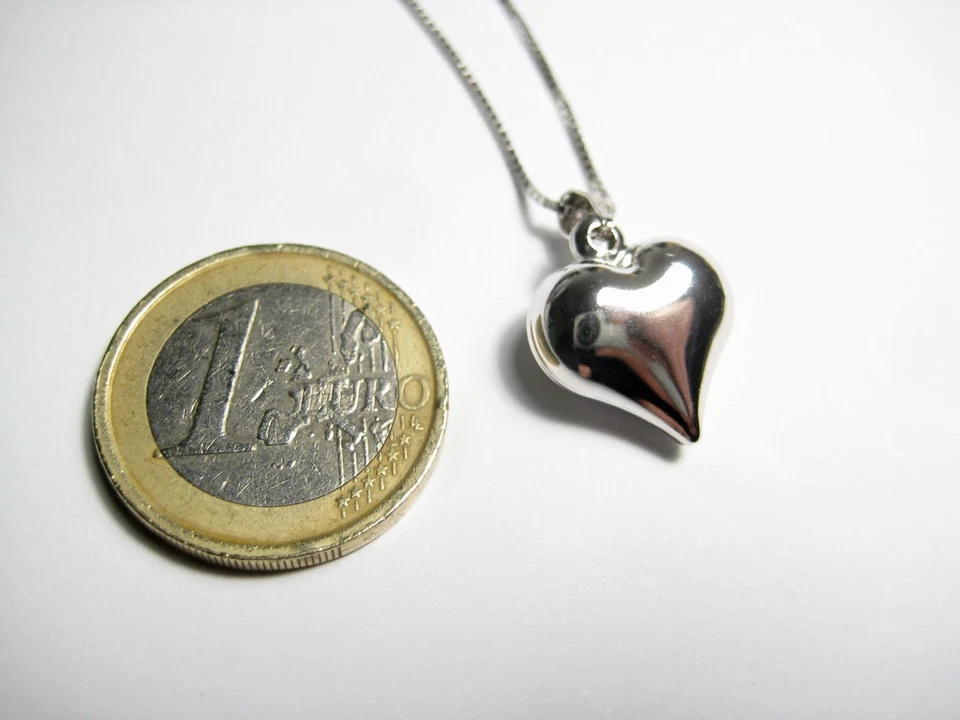 Ciondolo Pendente Cuore , VERO argento 925.Con catenina in argento 925, NEGOZIO - Immagine 2 di 4