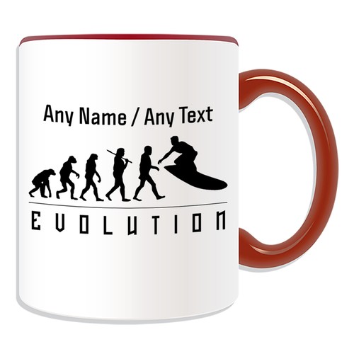 Personalised Gift Surfing Mug Money Box Cup Evolution Design Player Team Name PE - Picture 15 of 20