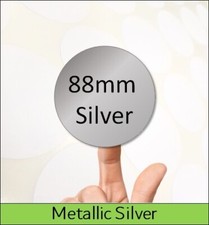A4 Laser Metallic Silver Coloured Sheets | 88mm Round Adhesive Circle Labels