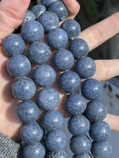 Genuine, Natural Blue Coral Beads, 18mm Polished Rounds, 16" String