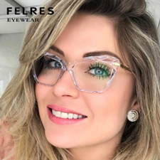Cat Eye Blue Light Blocking Reading Glasses For Women Clear Lens Classic Glasses