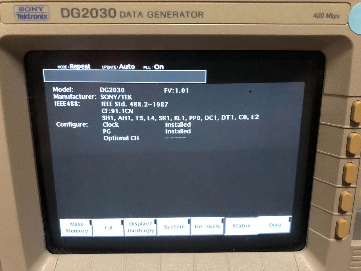 Sony Tektronix DG2030 Data Pattern Generator, 400 Mbps, 4/8 Ch. | eBay