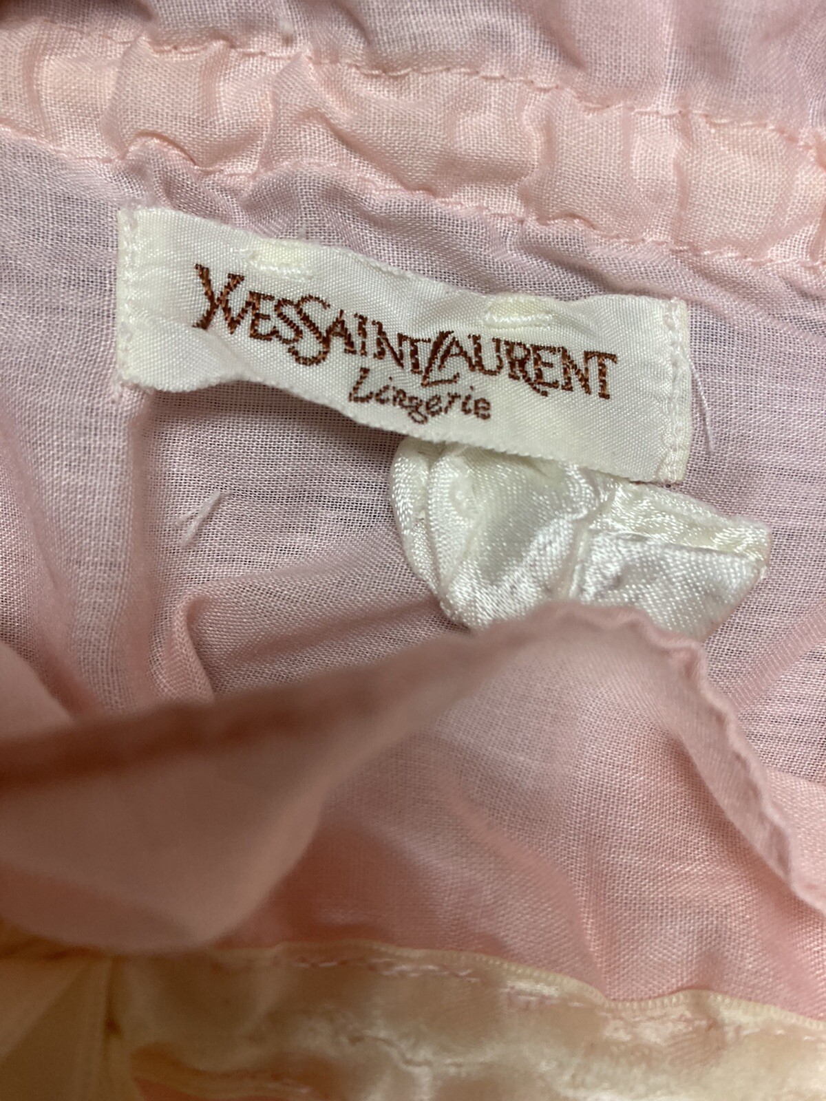 Camicia da notte Yves Saint Laurent abito contadino lingerie pigiama bianco taglia M XL