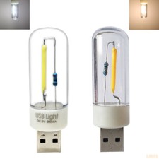 USB LED Light for Laptop T18 5V Mini Bulbs Filament Reading Night Lamp 1W White