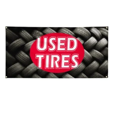 Vinyl Banner Multiple Sizes Used Tires Outdoor Advertising Printing P Outdoor
