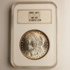 1887 *P* Morgan Silver Dollar NGC MS63 GENERATION 4 **FATTY**FREE SHIPPING 509