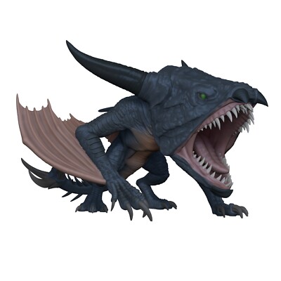 Chibi Ion Dragon ,3d printed figure painted, Monster Villian