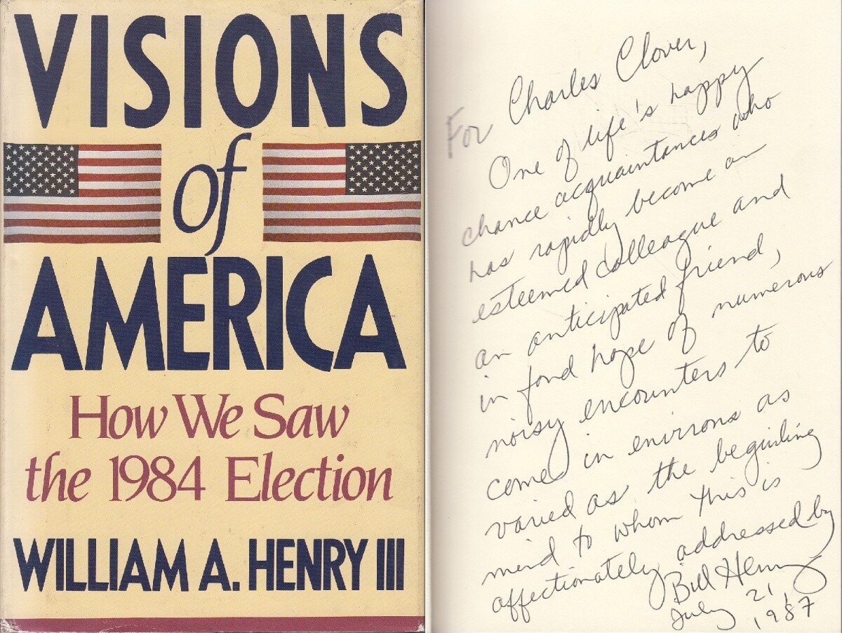 Visions of America - William A Henry - First Edition - SIGNED - Good - Hardcover
