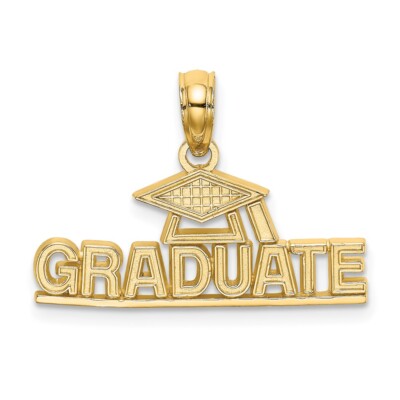 Anhänger 10 Karat Gelbgold poliert GRADUAT unter Kappe