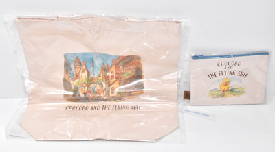 FINAL FANTASY Chocobo and Flying Ship Tote bag pouch set SQUARE ENIX 2021