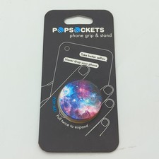 PopSockets Phone Grip  Stand Blue Nebula Galaxy Stars Universal Phone Holder