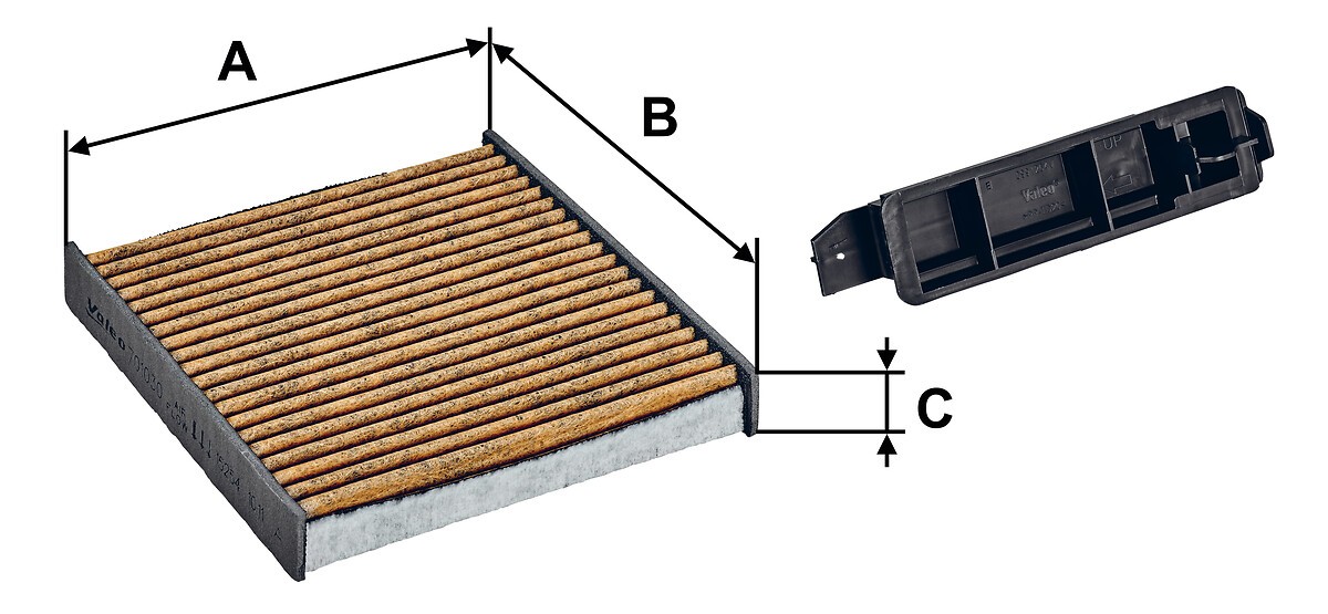 Fits VALEO 701030 CABIN AIR FILTER PC / COMBINED POLYPHENOL