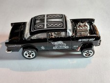 Hot Wheels 1955 Chevrolet Gasser High Roller Black W White Lettering Perfect