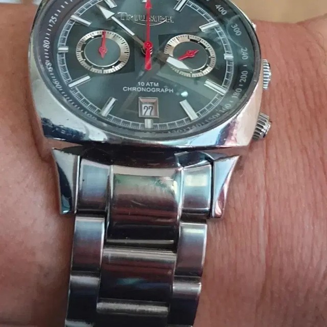 Triumph Chronograph Motorcycle Wristwatch with Stopwatch