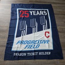 Cleveland Guardians Blanket 25 Years Progressive Field Season Ticket Holder SGA