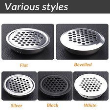 Round Air Vent Grille Cover Ducting Ventilation Fly Net Wall Ceiling19mm - 53mm