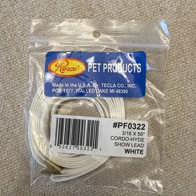 NEW Resco Show Lead, 3/16'' X 56'' White Cordo-Hyde #PF0322